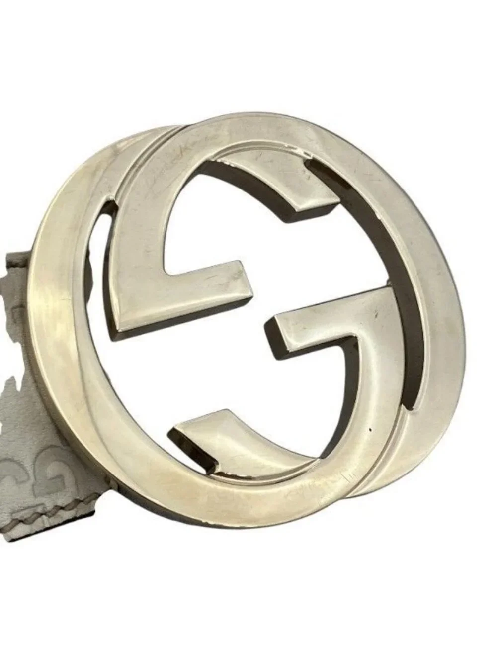 Gucci Interlocking Ivory Belt - Picture 5 of 9